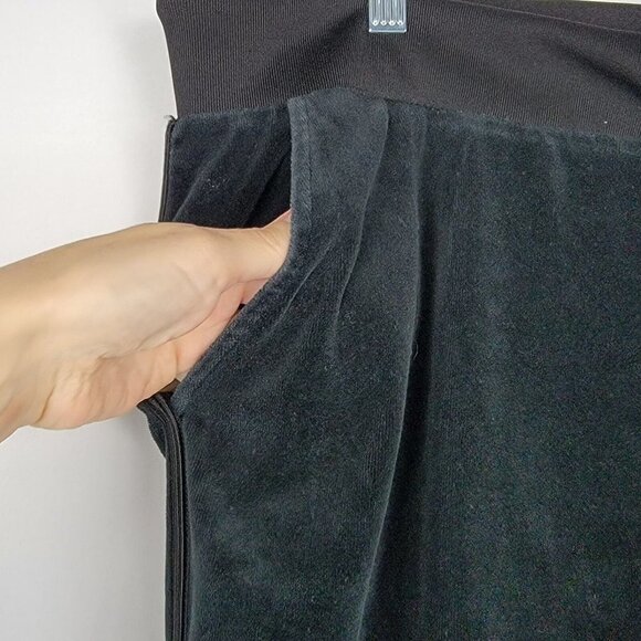 Juicy Couture Womens Zuma Velour Jogger Pants XL Classic Black Grunge Goth Y2K - Picture 11 of 16